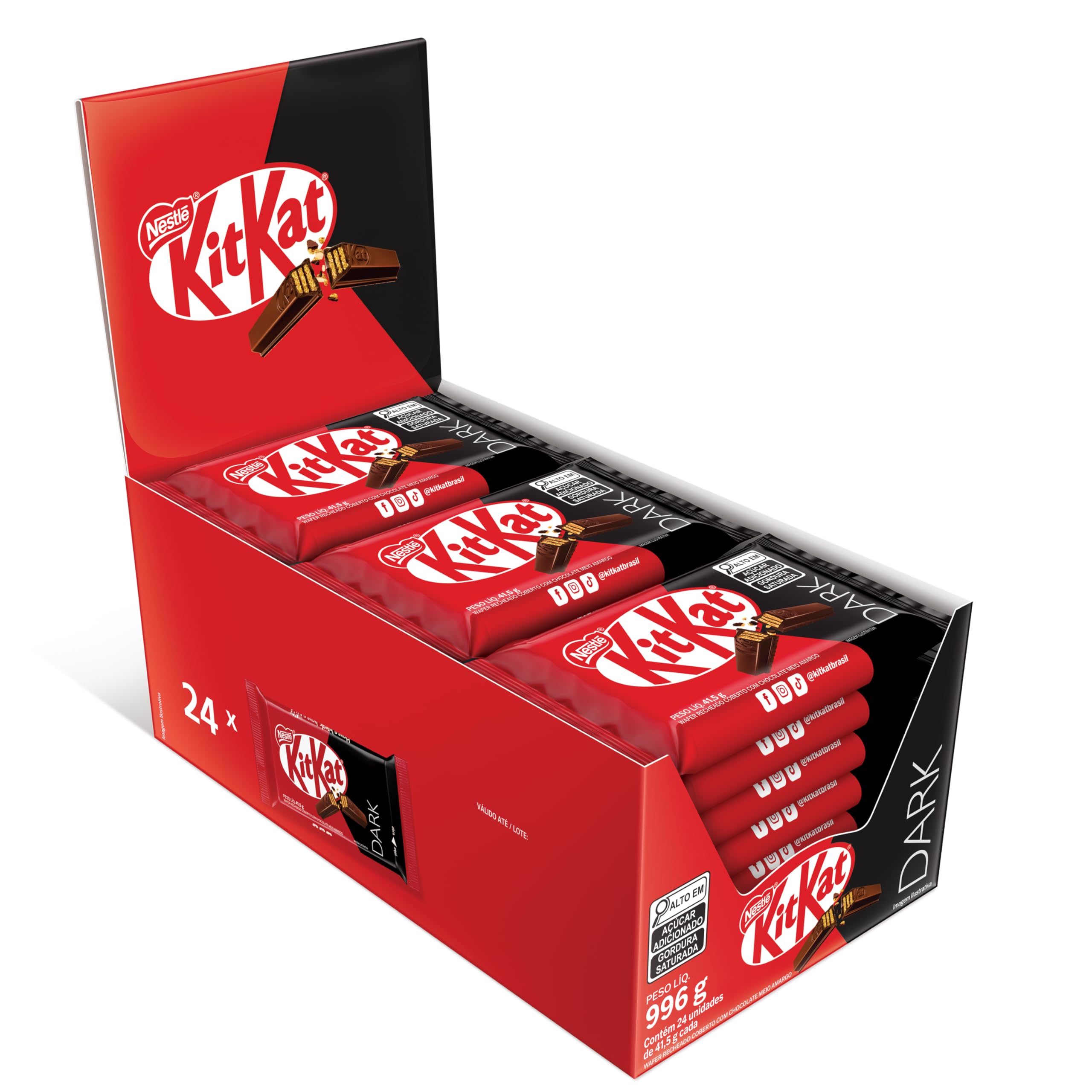 Chocolate KITKAT 4 Fingers Dark 41,5g : Amazon.com.br: Alimentos e